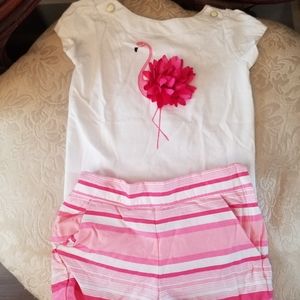 Janie and Jack flamingo set